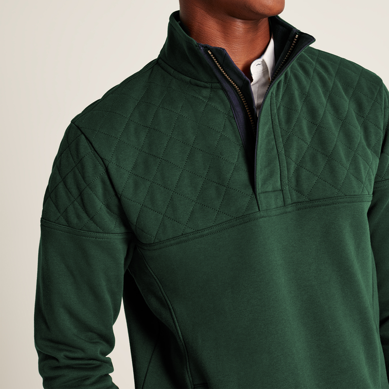 Joules Men's Darrington Quarter Zip Sweater - Racing Green-3